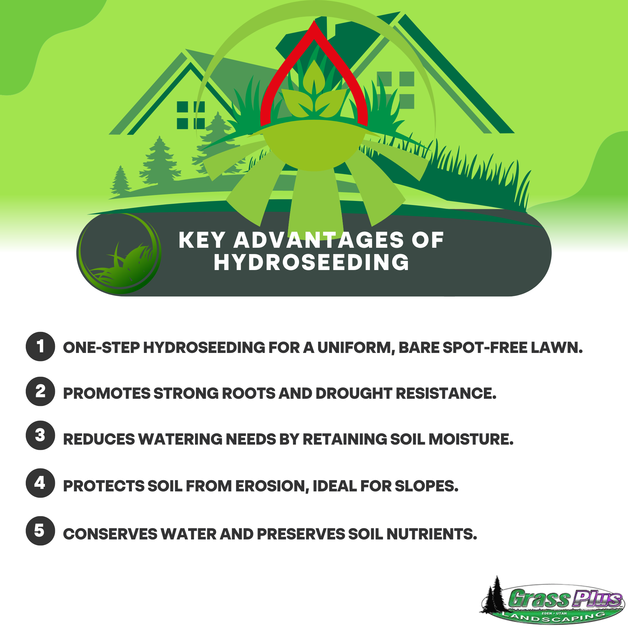 Key Advantages of Hydroseeding - Grass Plus, Inc.